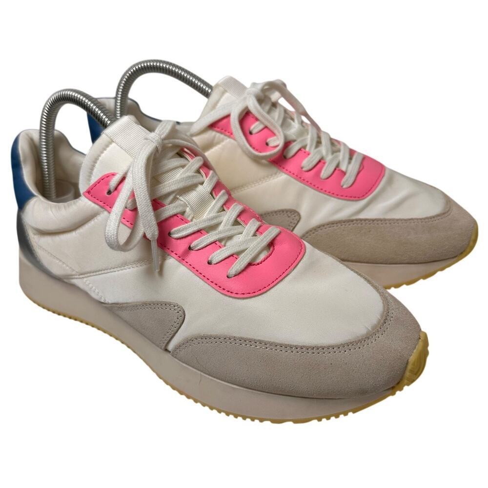 Matisse Farrah Colorblock Pink Blue Ivory Sz 8.5 Sneakers Lace Up Comfort Preppy